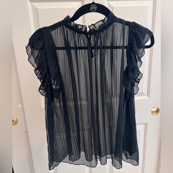 Anthropologie Tops - Anthropology Sheer Pleated Blouse